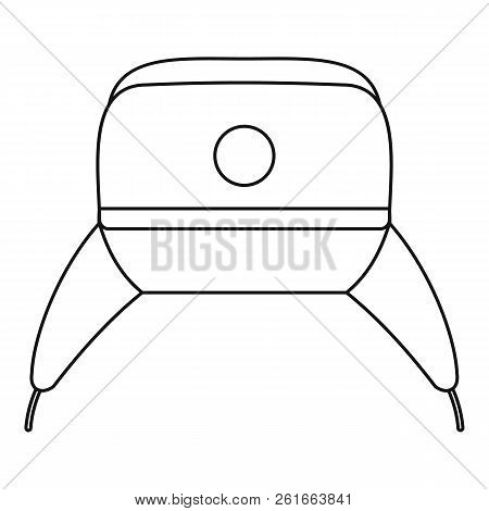 Earflap Hat Icon. Outline Illustration Of Earflap Hat Icon For Web