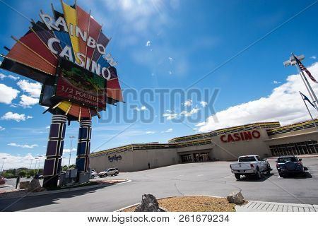 May 10 2017 - West Wendover, Utah: The Rainbow Casino, Located In West Wendover, A Town On The Utah 
