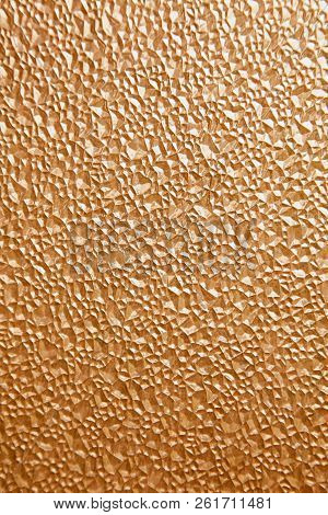 Abstract Polygonal Pattern On A Brown Plastic Window On The Lumen