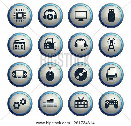 Hi Tech Vector Icons For Web And User Interface Design