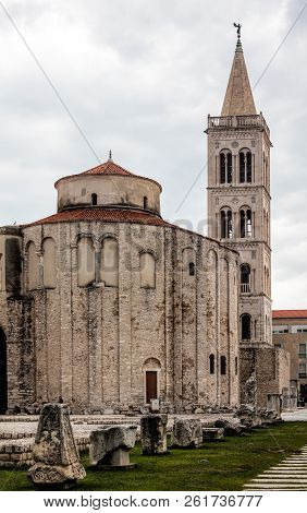 Church Of St Donatus In Zadar, Croatia, Built In The 9th Century. The Church Is An Example Of A Pre-