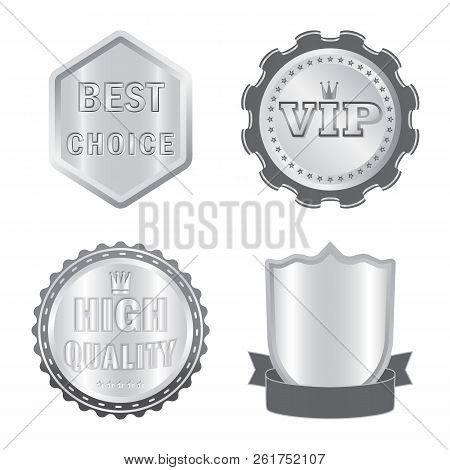 Vector Design Of Emblem And Badge Icon. Collection Of Emblem And Sticker Vector Icon For Stock.