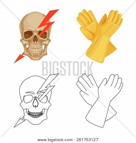Isolated Object Of Electricity And Electric Icon. Set Of Electricity And Energy Vector Icon For Stoc