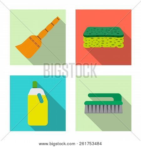 Vector Illustration Of Cleaning And Service Icon. Set Of Cleaning And Household Vector Icon For Stoc