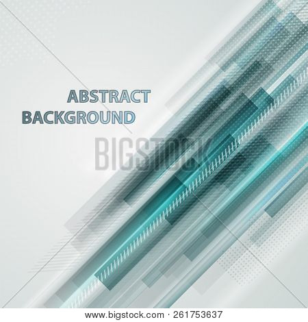 Abstract Technology Contour Objects. Financial Business Presenta