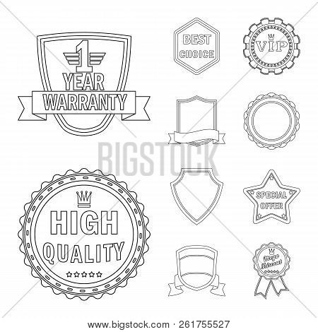 Vector Design Of Emblem And Badge Icon. Set Of Emblem And Sticker Stock Symbol For Web.