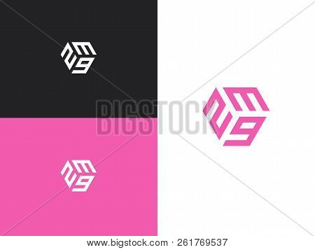 Combination Number, Stylish Vector Emblem For Design