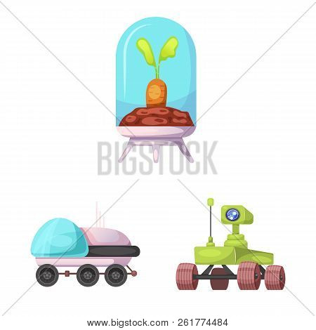 Isolated Object Of Mars And Space Icon. Collection Of Mars And Planet Stock Vector Illustration.