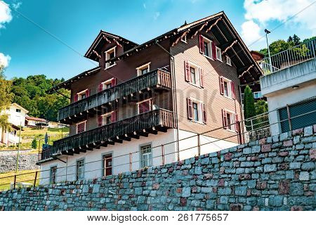 Triesenberg, Liechtenstein, 20th August 2018:- A View Of Triesenberg In Central Liechtenstein. Tries