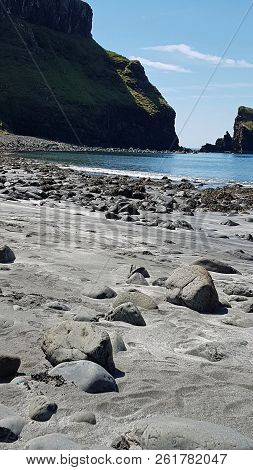 The  Talisker Beach Is Near The Village Of Carbost On The Isle Of Skye