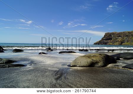 The  Talisker Beach Is Near The Village Of Carbost On The Isle Of Skye