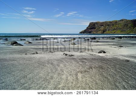 The  Talisker Beach Is Near The Village Of Carbost On The Isle Of Skye