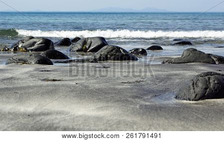The  Talisker Beach Is Near The Village Of Carbost On The Isle Of Skye