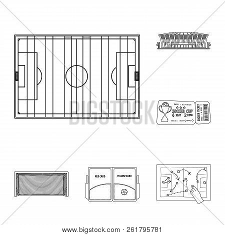 Vector Design Of Soccer And Gear Icon. Set Of Soccer And Tournament Vector Icon For Stock.