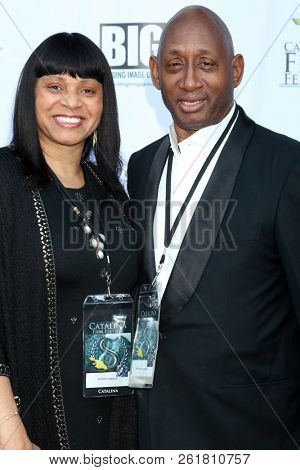 AVALON - SEP 28:  Kathy GIbson, Mitchell GIbson at the Catalina Film Festival - Friday Red Carpet at the Casino on September 28, 2018 in Avalon, CA