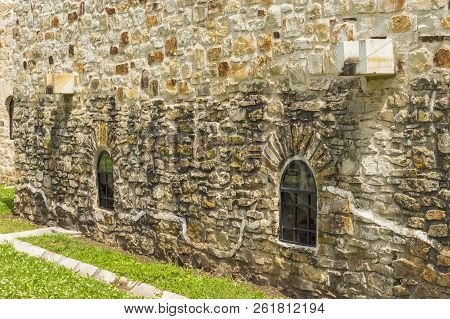 Old Stone Wall Of Suceava Medieval Fortress