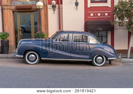 Moscow, Russia - September 30, 2018: Old Vintage Car Parked On Moscow Street