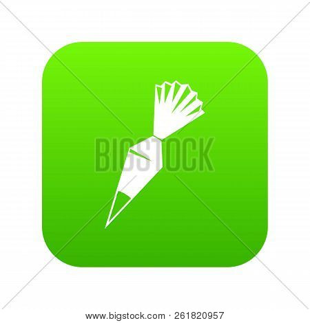 Cotton Icing Bag Icon Digital Green For Any Design Isolated On White Vector Illustration