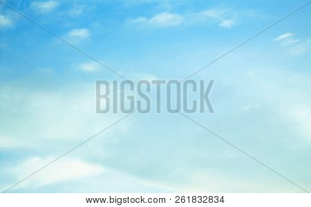 Blue Sky With Cloudy  On Daylight Background