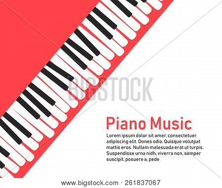 Grunge Black And White Piano Keyboard.piano On A Pink Background   Stock Vector Illustration For Pos
