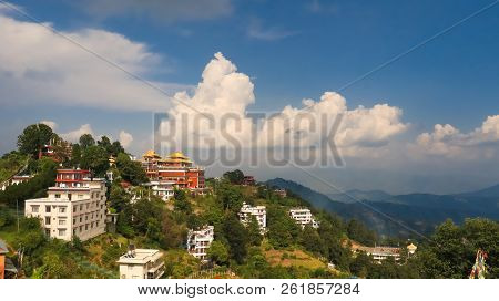 Buddhist Monastery On Top Of A Hill