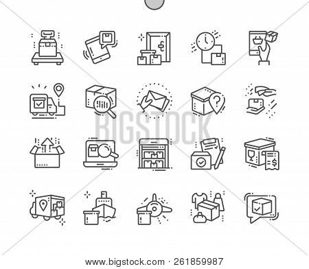 Delivery Well-crafted Pixel Perfect Vector Thin Line Icons 30 2x Grid For Web Graphics And Apps.