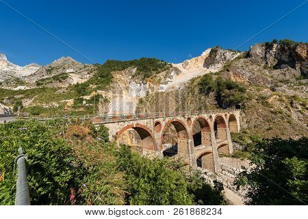 Marble Quarries (carrara White Marble) In The Apuan Alps (alpi Apuane). Tuscany, (toscana), Italy, E