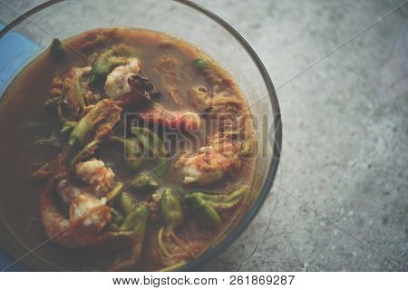 Hot And Sour Katuri Flower Soup At Street Food