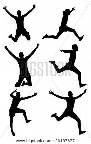 man in move - vector pack