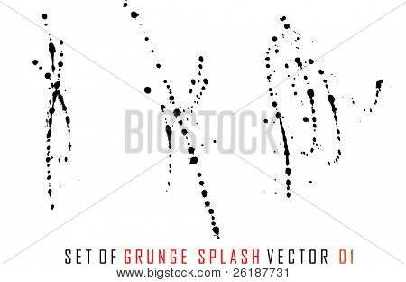 set of grunge splash vector 1