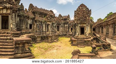 Panorama Of Banteay Samre Temple In Complex Angkor Wat In Siem Reap, Cambodia In A Summer Day