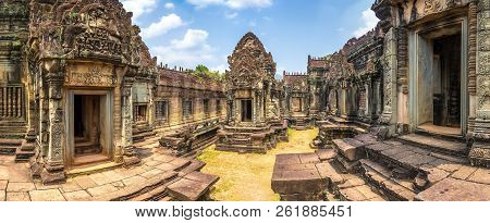 Panorama Of Banteay Samre Temple In Complex Angkor Wat In Siem Reap, Cambodia In A Summer Day
