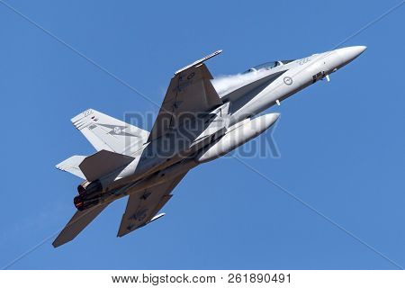 Avalon, Australia - March 3, 2013: Royal Australian Air Force (raaf) Boeing F/a-18f Super Hornet Mul
