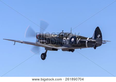 Avalon, Australia - March 3, 2013: Supermarine Spitfire Mk Viii Vh-het In Royal Australian Air Force