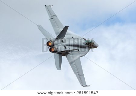Avalon, Australia - February 28, 2013: Royal Australian Air Force (raaf) Boeing F/a-18f Super Hornet