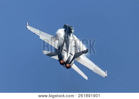 Avalon, Australia - March 1, 2013: Royal Australian Air Force (raaf) Boeing F/a-18f Super Hornet Mul
