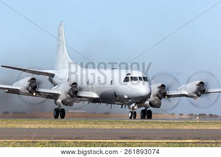 Avalon, Australia - March 2, 2013: Royal Australian Air Force (raaf) Lockheed Ap-3c Orion Maritime P