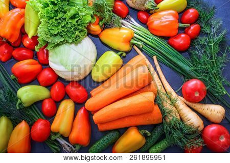 A Rich Variety Of Food Photography Vegetables.
A Rich Variety Of Autumn Colorful Bright And Fresh Ve