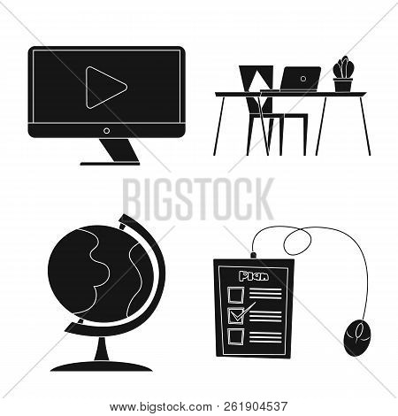 Vector Design Of Education And Learning Logo. Collection Of Education And School Stock Vector Illust