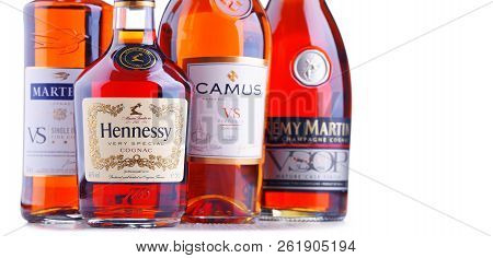 Bottles Of Famous Cognac Brands