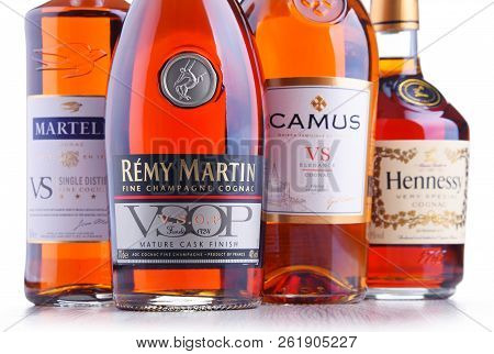 Bottles Of Famous Cognac Brands