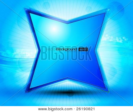 EPS10 Abstrakt blå Tetragon bakgrund vektor Illustration