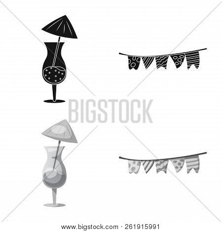 Vector Illustration Of Party And Birthday Logo. Set Of Party And Celebration Stock Vector Illustrati