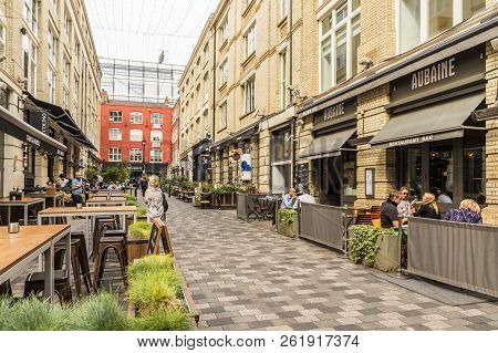London. October 2018. A View Of Heddon Street In London