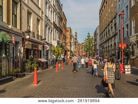 London. October 2018. A View In Chinatown In London