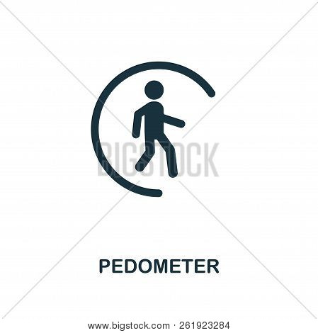 Pedometer Icon. Monochrome Style Design From Measurement Icon Collection. Ui And Ux. Pixel Perfect P