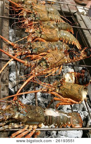 Hummer auf einem Grill