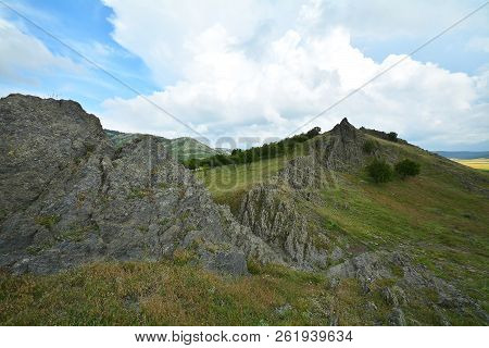 Rock Formations In Macin Mountains. Outdoor Travel Landscape. Landscape. Nature. Travel. Valley