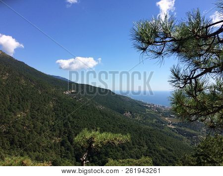 Nature In The Mountains On The Southern Coast Of Crimea. Botkin, Tarakhtashskaya, Miskhorskaya Trail