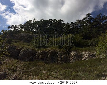 Nature In The Mountains On The Southern Coast Of Crimea. Botkin, Tarakhtashskaya, Miskhorskaya Trail